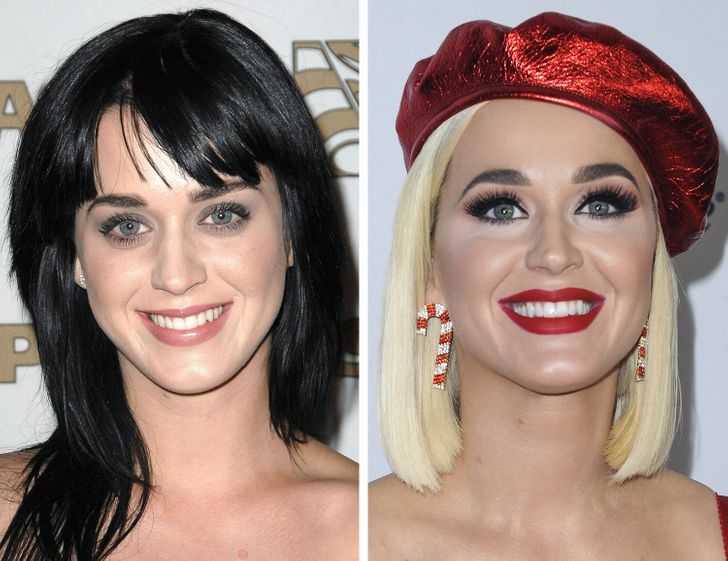 Katy Perry avant/après la chirurgie esthétique 